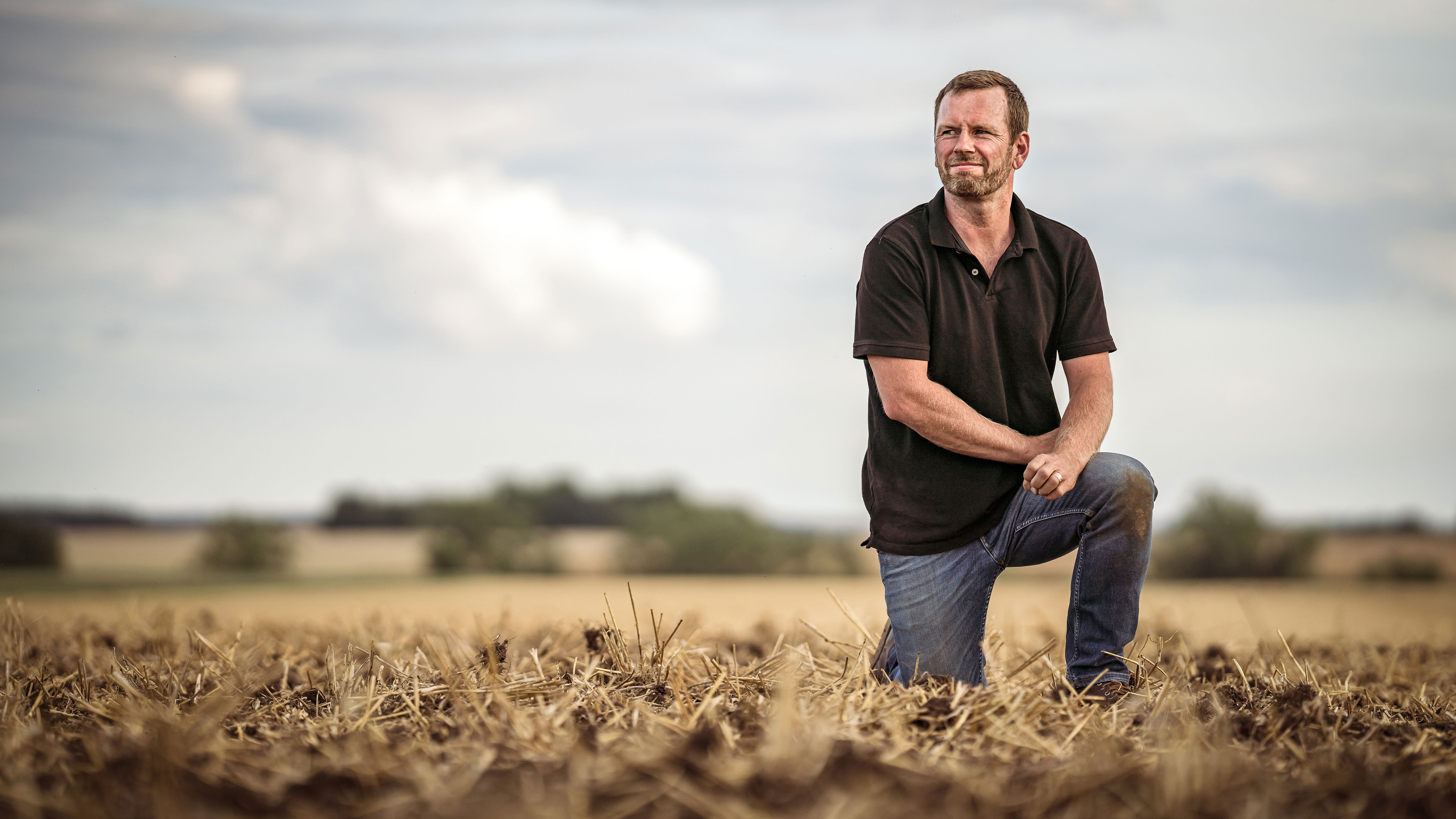 Man standing on the field. 