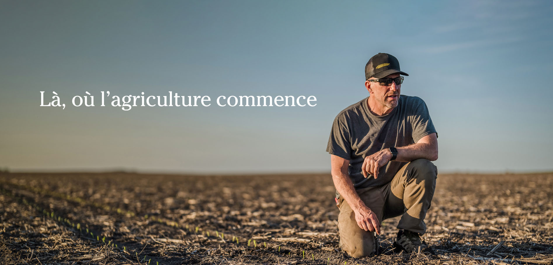 Agriculteur vérifie le résultat du CrossCutter Disc